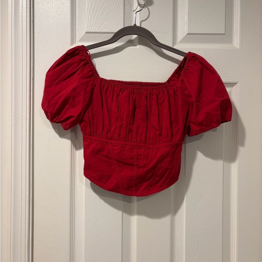 Japna puffy sleeve crop top